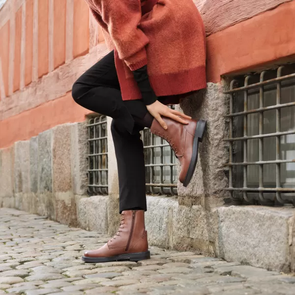  Dámske členkové čižmy GEOX G004555 SVETLO HNEDÁ 