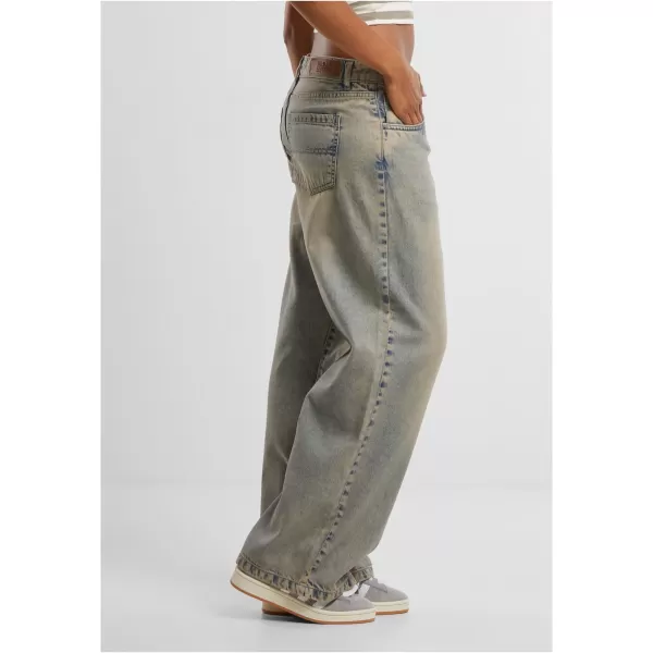  Džínsy URBAN CLASSICS TB7511 STREDNE ŠEDÁ ŠPINAVÁ PRADLA 