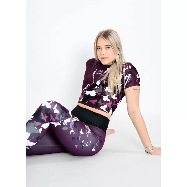  Dámsky funkčný prémiový crop top ALTISPORT VOJ/ALW022TR07 FIALOVÁ 