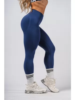 Tvarujúce bezšvové maximálne push-up legíny FLOW SEAMLESS 497 BLUE Nebbia