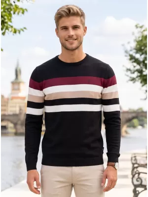Pánsky sveter ALTISPORT GABRIEL ČIERNA