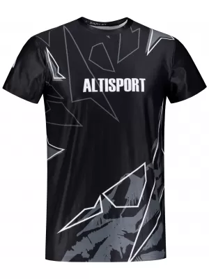 Pánska košeľa na voľný čas premium ALTISPORT VOJ/ALM123TR06 ČIERNOBIELY