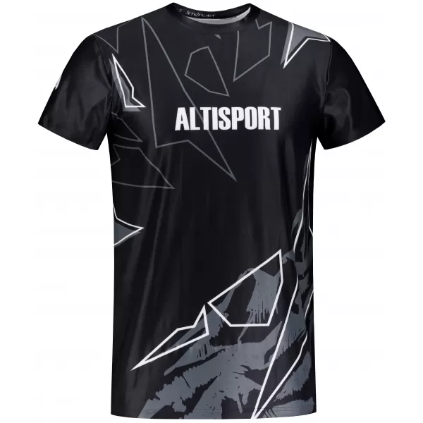  Pánska košeľa na voľný čas premium ALTISPORT VOJ/ALM123TR06 ČIERNOBIELY 