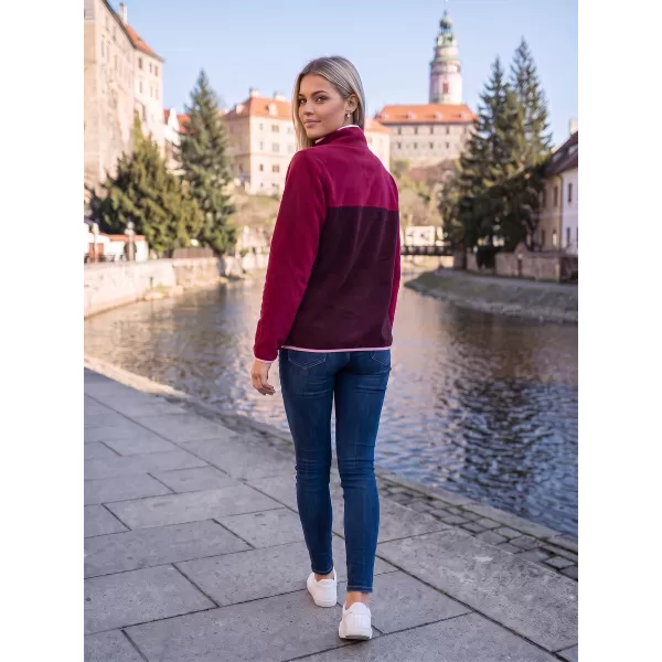  Dámska fleecová mikina ALTISPORT GEMMY BORDOVÁ 