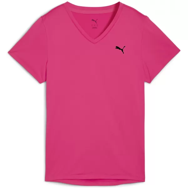  Tričko PUMA W TAD ESSENTIAL VNECK TEE 52589099 ŽIARLIVÝ RUŽOVÝ 