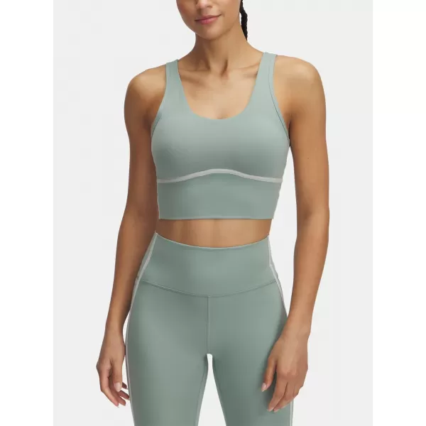  Dámske tielko UNDER ARMOUR MERIDIAN PIPED CROP TANK 6003529-348 ZELENÁ 
