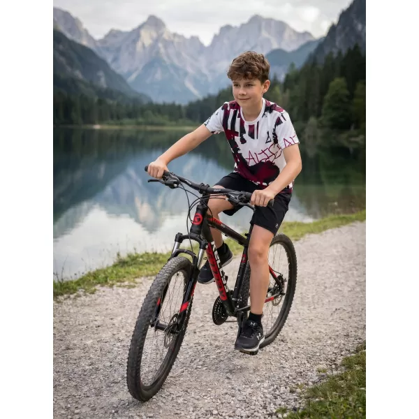  Detské prémiové funkčné tričko ALTISPORT VOJ/ALK076TR01 BIELE/VÍNO 