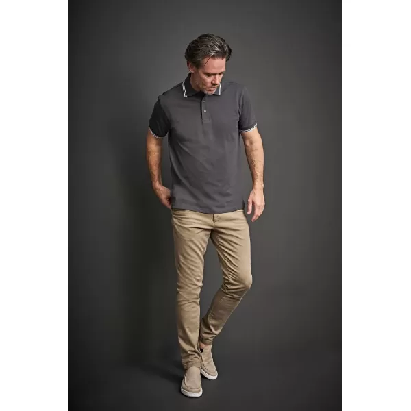  Pánske tričko TEE JAYS | TJ 1407 DARK GREY/WHITE 