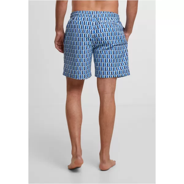  Kúpanie URBAN CLASSICS TB2679 MODRÝ RETRO VZOR 