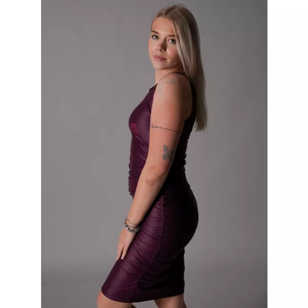  Dámske prémiové šaty ALTISPORT VOJ/ALW047SAT03 VÍNOVO ČERVENÉ 