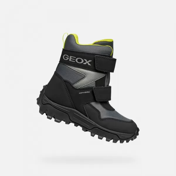  Chlapčenské členkové čižmy GEOX HIMALAYA B ABX J46FRE0FU50C1267 SIVÁ 