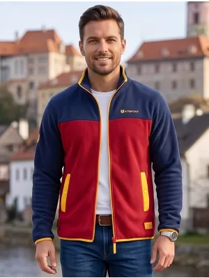 Pánska fleecová mikina ALTISPORT GAMEL BORDOVÁ