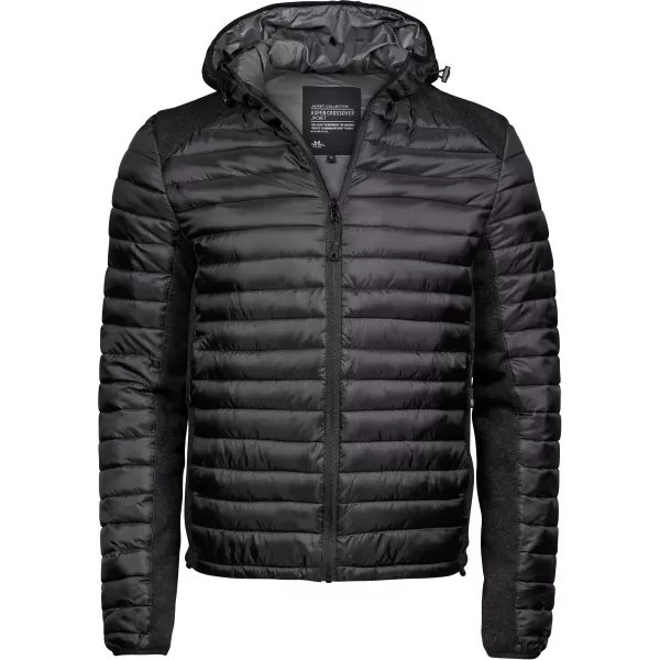  Pánska bunda TEE JAYS | TJ 9610 BLACK/BLACK MELANGE 