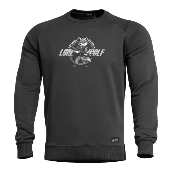  Mikina PENTAGON HAWK SWEATER LONE WOLF K09019 ČIERNA 