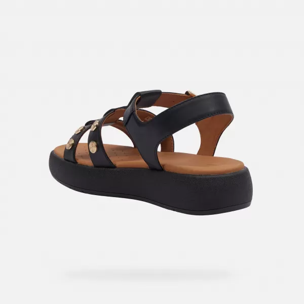  Dámske sandále GEOX CAMALEI G000986 ČIERNA 