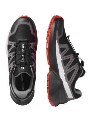 Pánske topánky SALOMON SPEEDCROSS PEAK GORE-TEX ČIERNA/CASTLEROCK/CHERRY PARADAJKA