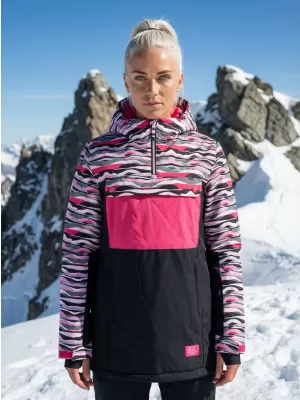 Dámska zimná bunda ALTISPORT GANICE ČIERNA/RUŽOVÁ