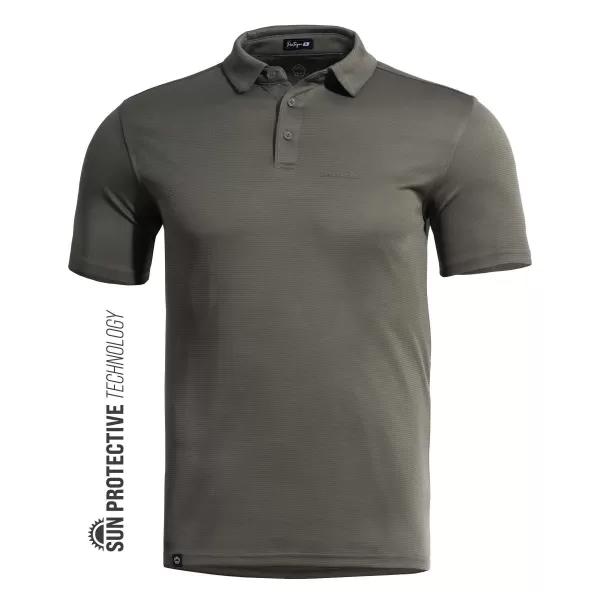  Pánske tričko s golierom PENTAGON VANQUISH POLO SHIRT K09048 HNEDÁ ŠEDÁ 