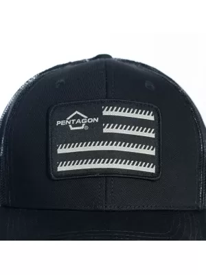 Čiapka PENTAGON WILLS TRUCKERS TWILL CAP K13055 ČIERNA