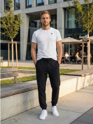 Pánske nohavice ALTISPORT ATS JOGGER CLASSIC - FIT ČIERNA