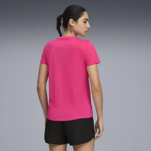  Tričko PUMA W TAD ESSENTIAL VNECK TEE 52589099 ŽIARLIVÝ RUŽOVÝ 