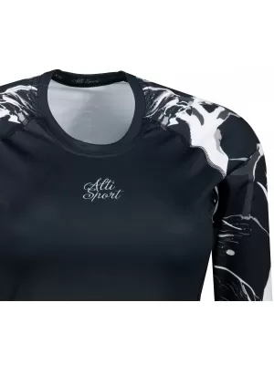 Dámske prémiové funkčné tričko s dlhým rukávom ALTISPORT VOJ/ALW114TR03 ČIERNA