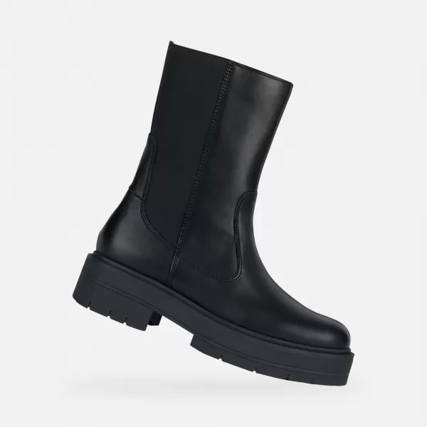  Dámske členkové čižmy GEOX G004255 ČIERNA 