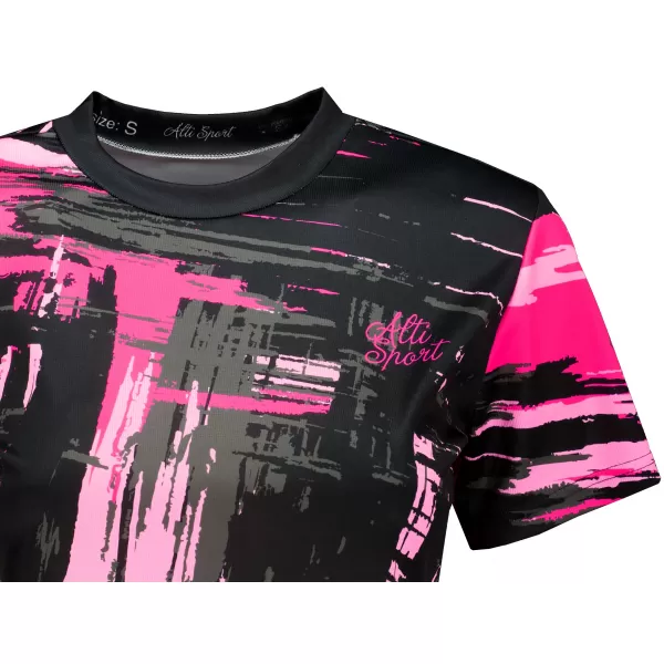  Dámsky prémiový crop top ALTISPORT VOJ/ALW010TR07 ČERNÁ/SVĚTLE RŮŽOVÁ ČIERNA/SVETLO RUŽOVÁ 