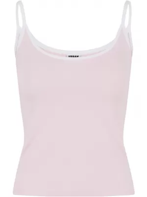 Dámske tielko URBAN CLASSICS TB7485A ZAČERVENANÁ RUŽA/BIELA/BIELA/ČIERNA