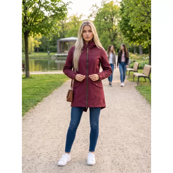 Dámska bunda softshell ALTISPORT GEMEE BURGUNDSKO 