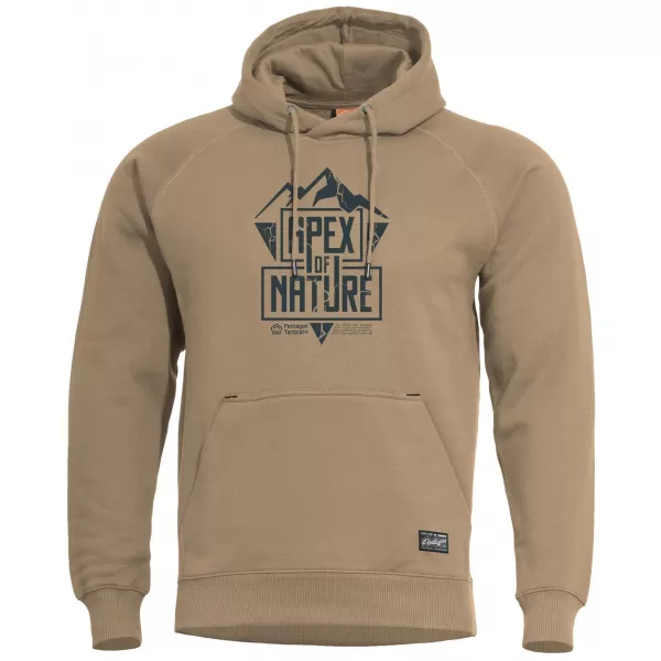  Mikina PENTAGON PHAETON HOOD SWEATER APEX OF NATURE K09021 HNEDOHNEDÁ 
