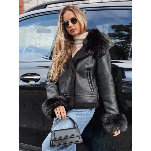  Dámska bunda DSTREET TY5244 ČIERNA 
