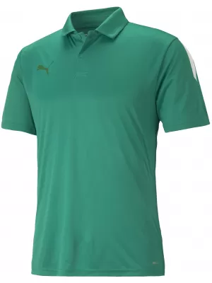 Košeľa s golierom PUMA TEAMLIGA SIDELINE POLO 65725705 PEPPER GREEN/ PAPRIKA ZELENÁ/PUMA BIELA