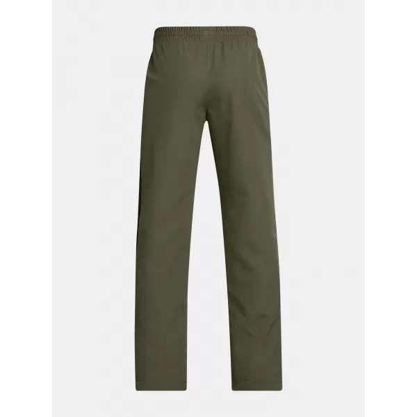  Chlapčenské športové nohavice UNDER ARMOUR UA B RIVAL WVN PANT 1390155-390 ZELENÁ 