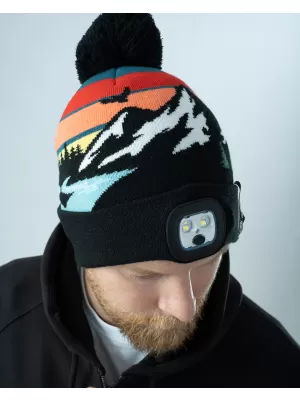 Čiapka PENTAGON SANCTUARY ADVENTURER KNIT BEANIE WITH FLASHLIGHT K13060 VIACFAREBNÝ