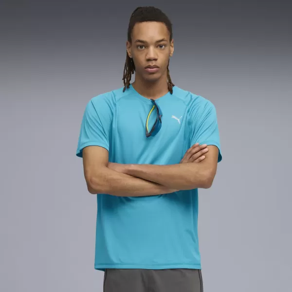  Tričko PUMA M RUN VELOCITY TEE (POLY) 52660018 MODRÝ 