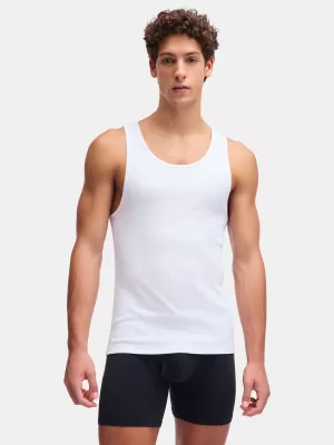 Pánske tielko UNDER ARMOUR M UA PERF COTTON TANK-2PK 6007622-100 BIELA