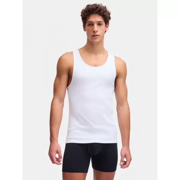  Pánske tielko UNDER ARMOUR M UA PERF COTTON TANK-2PK 6007622-100 BIELA 