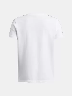 Chlapčenské tričko UNDER ARMOUR UA B ICON TAPED SS 6001583-100 BIELA