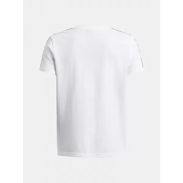  Chlapčenské tričko UNDER ARMOUR UA B ICON TAPED SS 6001583-100 BIELA 