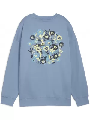 Dámska mikina PUMA ESS NATURE 2 0 OVERSIZED CREW FL 68807834 STUDENÝ MODRÝ