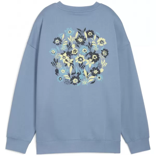  Dámska mikina PUMA ESS NATURE 2 0 OVERSIZED CREW FL 68807834 STUDENÝ MODRÝ 