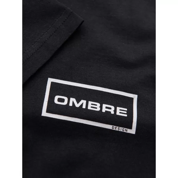  Pánske tričko OMBRE OM-TSPT-0231 ČIERNA 