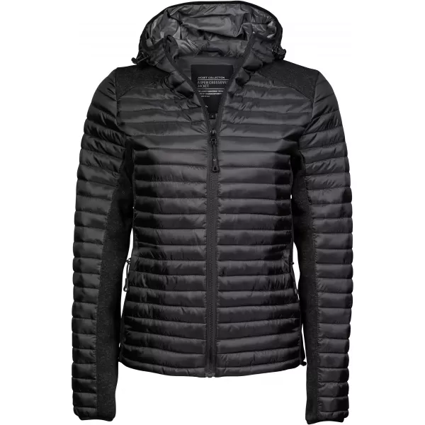  Dámska bunda TEE JAYS | TJ 9611 BLACK/BLACK MELANGE 