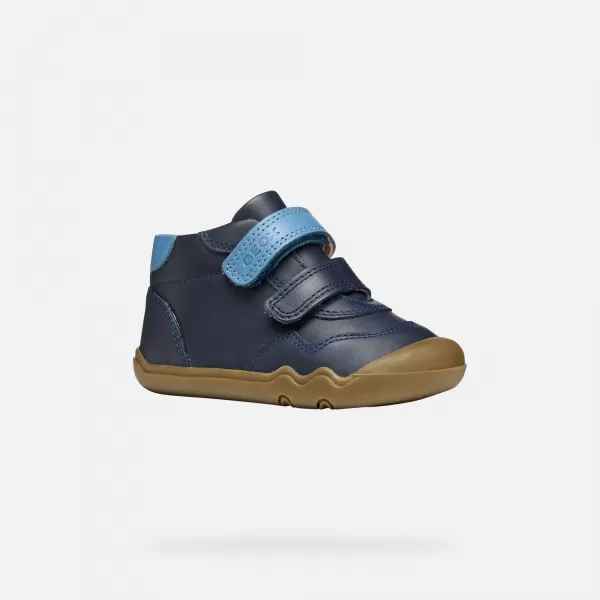  Chlapci naboso GEOX STEPPIEUP B565WC00085C0700 TMAVO MODRÁ 