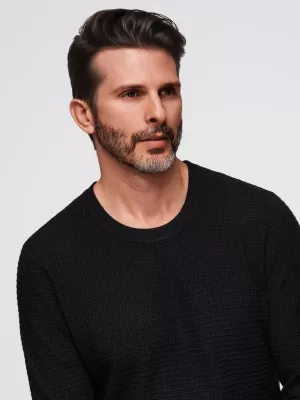 Pánsky sveter OMBRE OM-SWSW-0181 ČIERNA