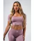 Tvarujúci bezšvový crop top FLOW SEAMLESS 499 PINK Nebbia