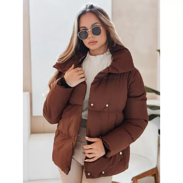  Dámska bunda DSTREET TY4958 HNEDÝ 