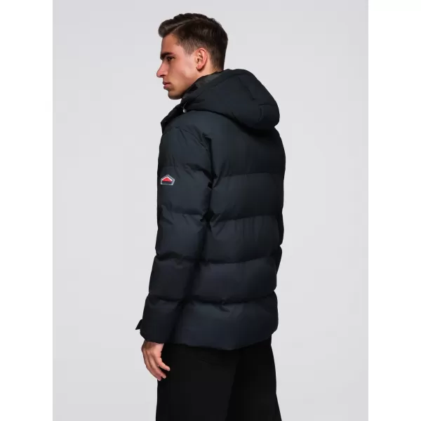  Pánska zimná bunda OMBRE OM-JAHP-0306 ČIERNA 