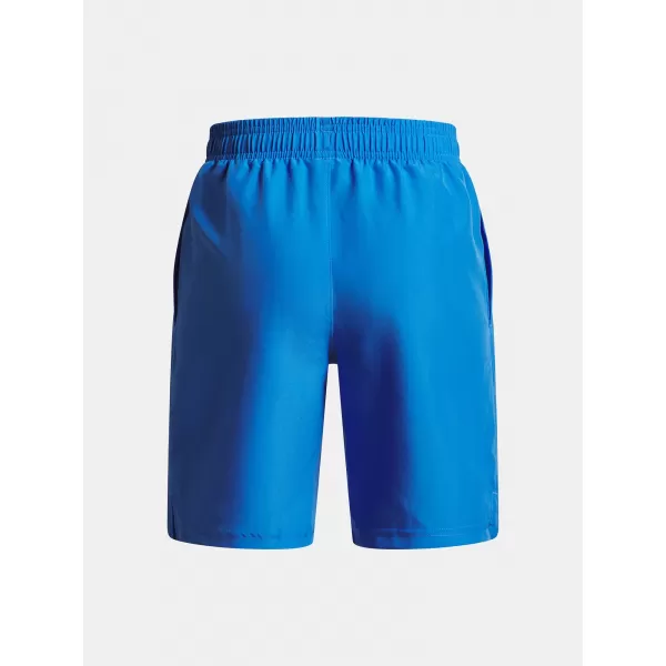  Chlapčenské šortky UNDER ARMOUR UA TECH WOVEN WORDMARK SHORT 1383341-402 MODRÁ 